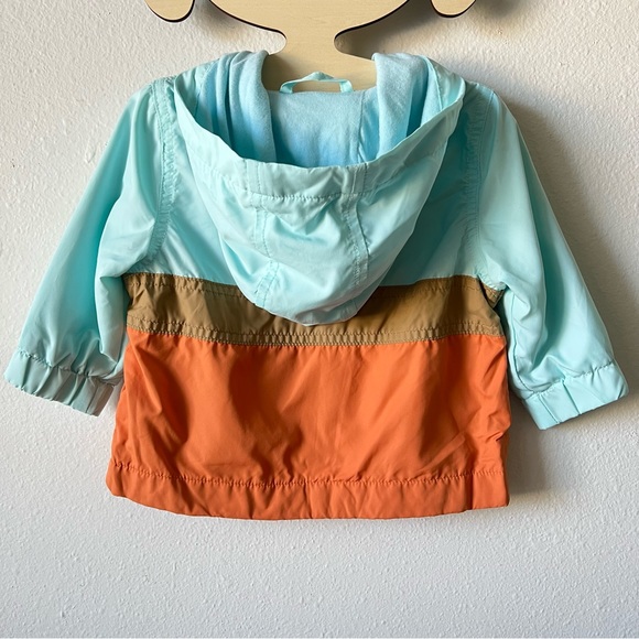 Gymboree Zip-Up Wind Breaker Blue Orange Hoodie Jacket Unisex - Picture 3 of 6